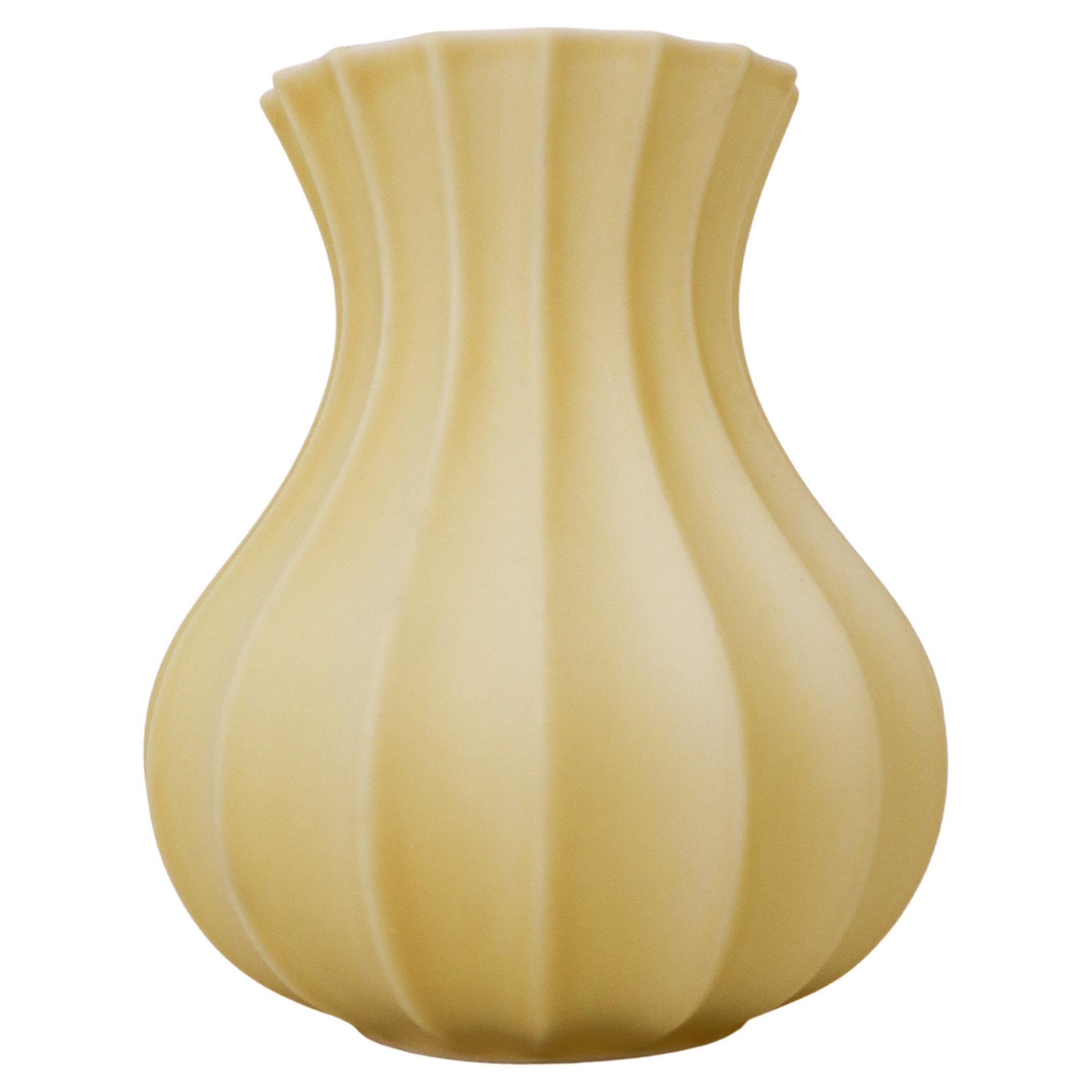 Vase en céramique jaune, Pia Rönndahl Rörstrand, Scandinavian Modern