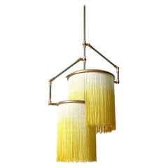 No.24 A Yellow Charme Fringes Dip Dyed Lamp de Sander Bottinga
