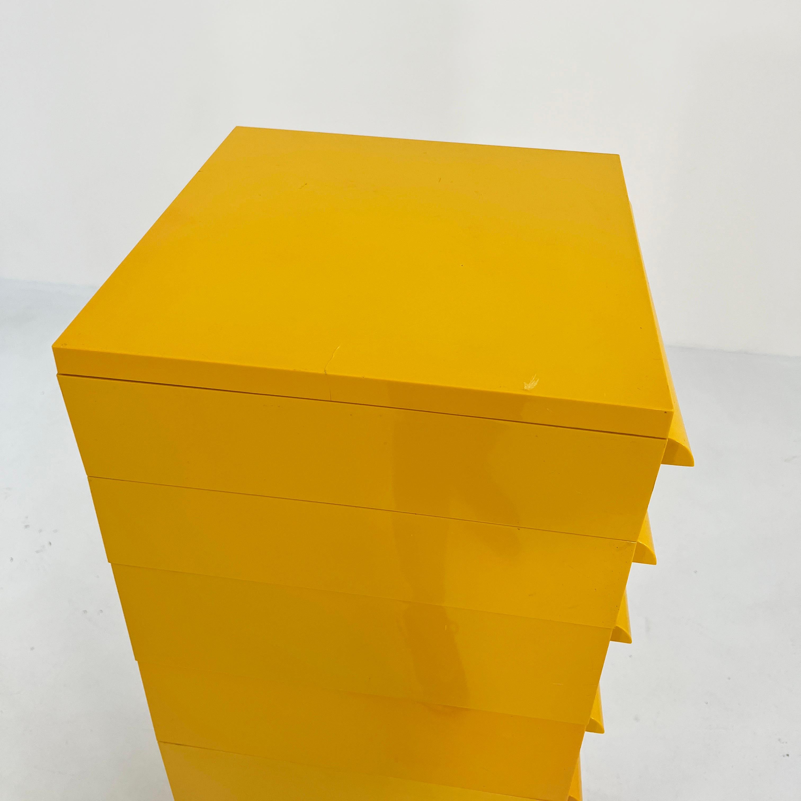 Yellow Chest of Drawers Model “4602” by Simon Fussell for Kartell, 1970s 5