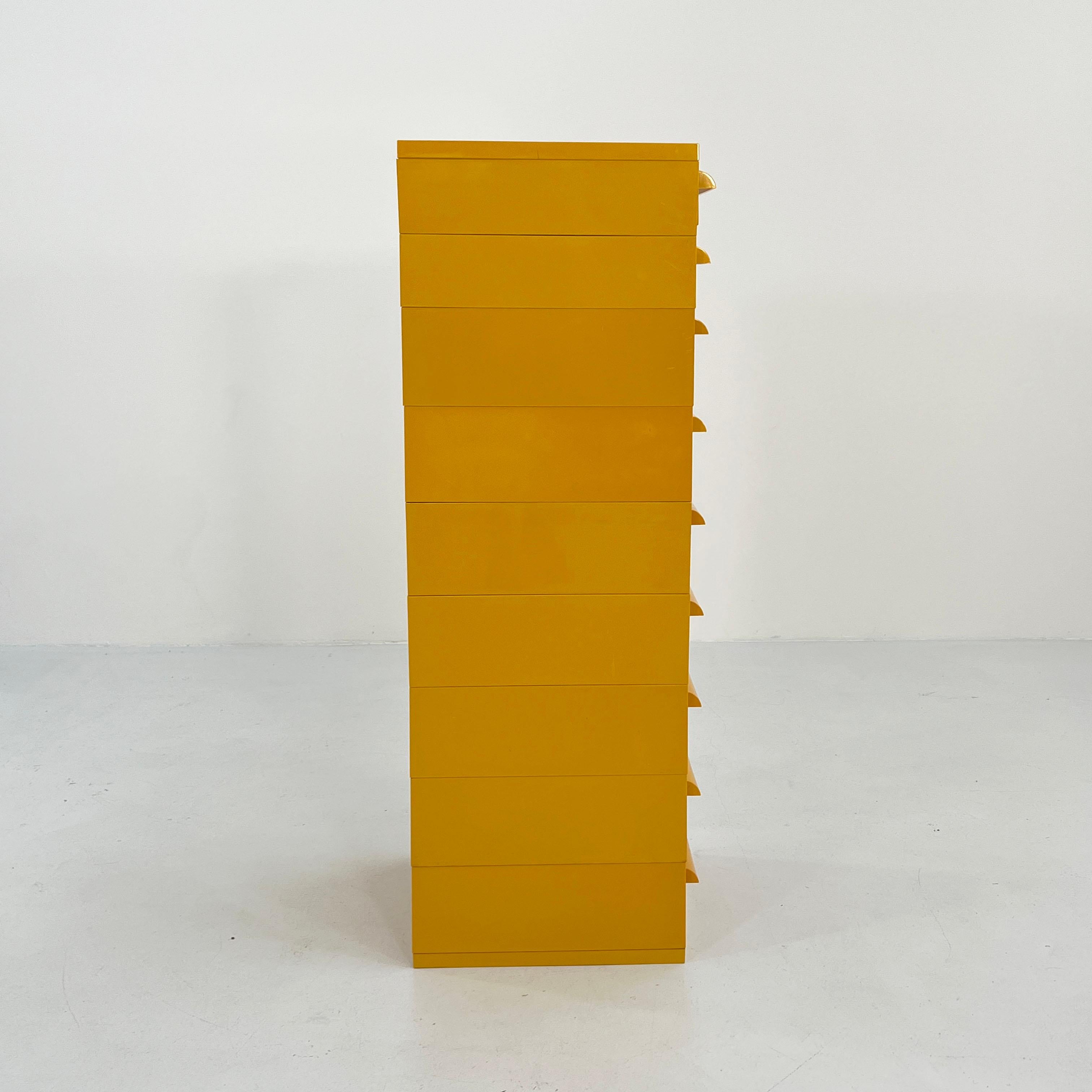 Yellow Chest of Drawers Model “4602” by Simon Fussell for Kartell, 1970s 1