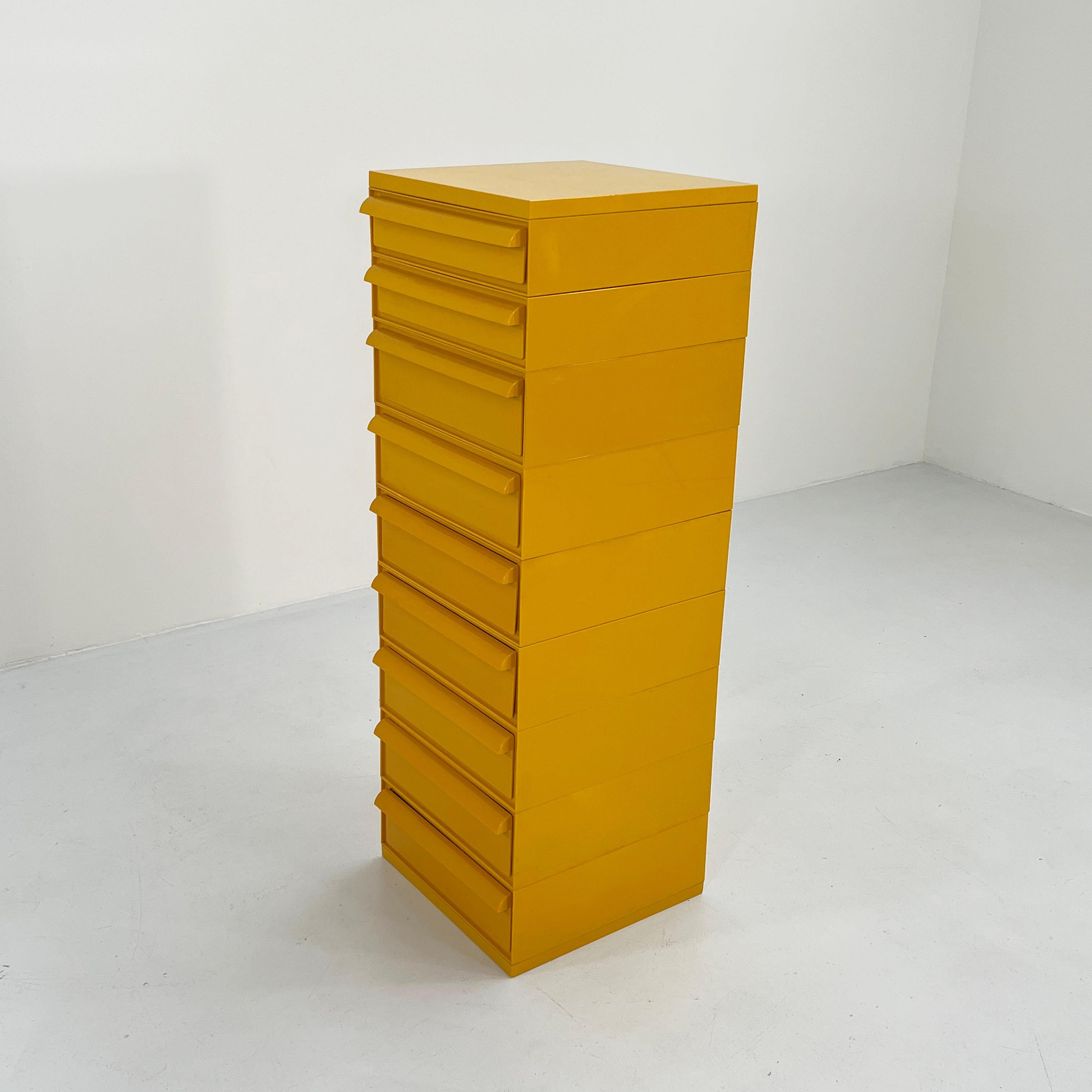 Yellow Chest of Drawers Model “4602” by Simon Fussell for Kartell, 1970s 3