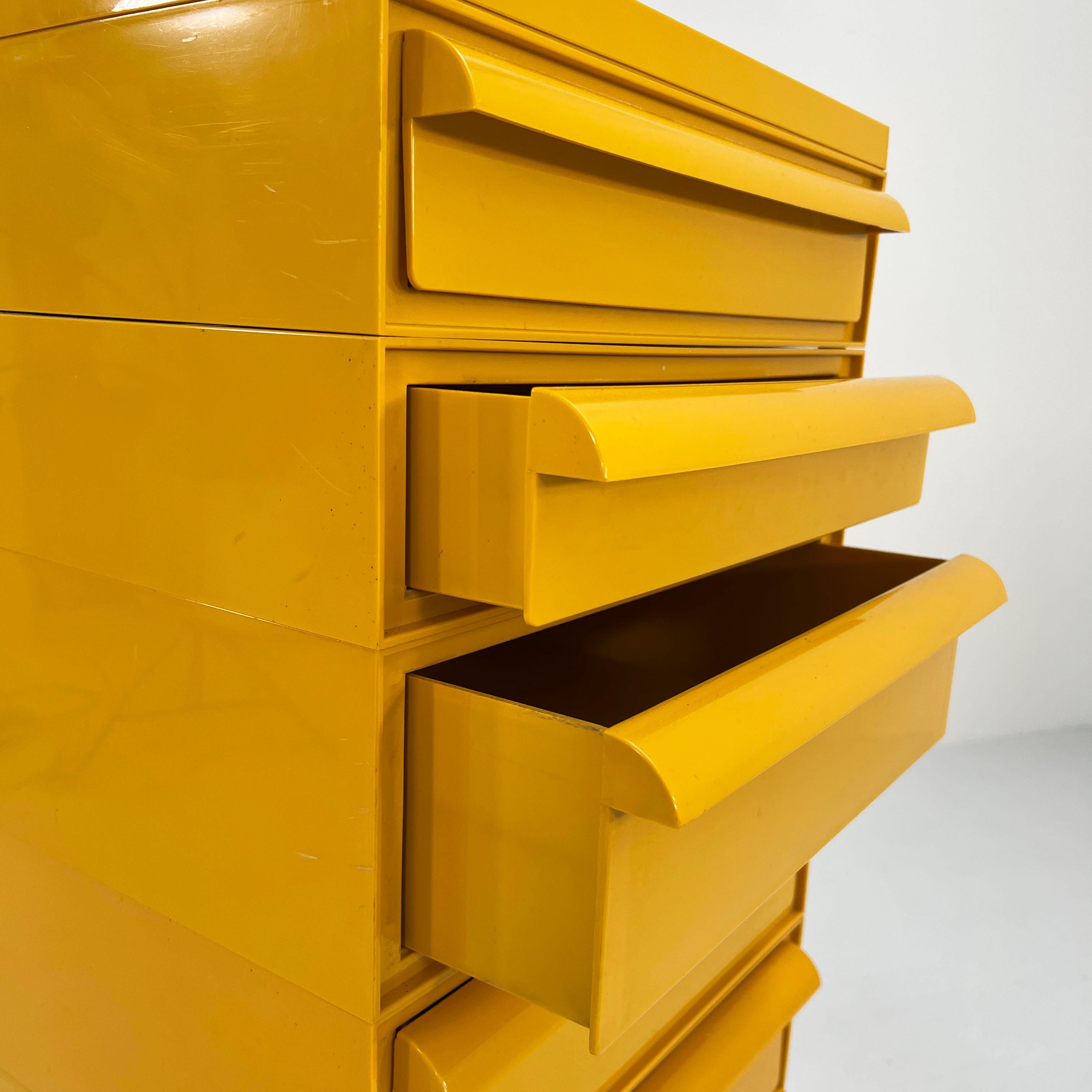 Yellow Chest of Drawers Model “4602” by Simon Fussell for Kartell, 1970s 4