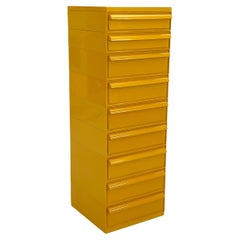 Yellow Chest of Drawers Model “4602” by Simon Fussell for Kartell, 1970s