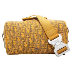 Yellow Christian Dior Lingot 22 Oblique Bag