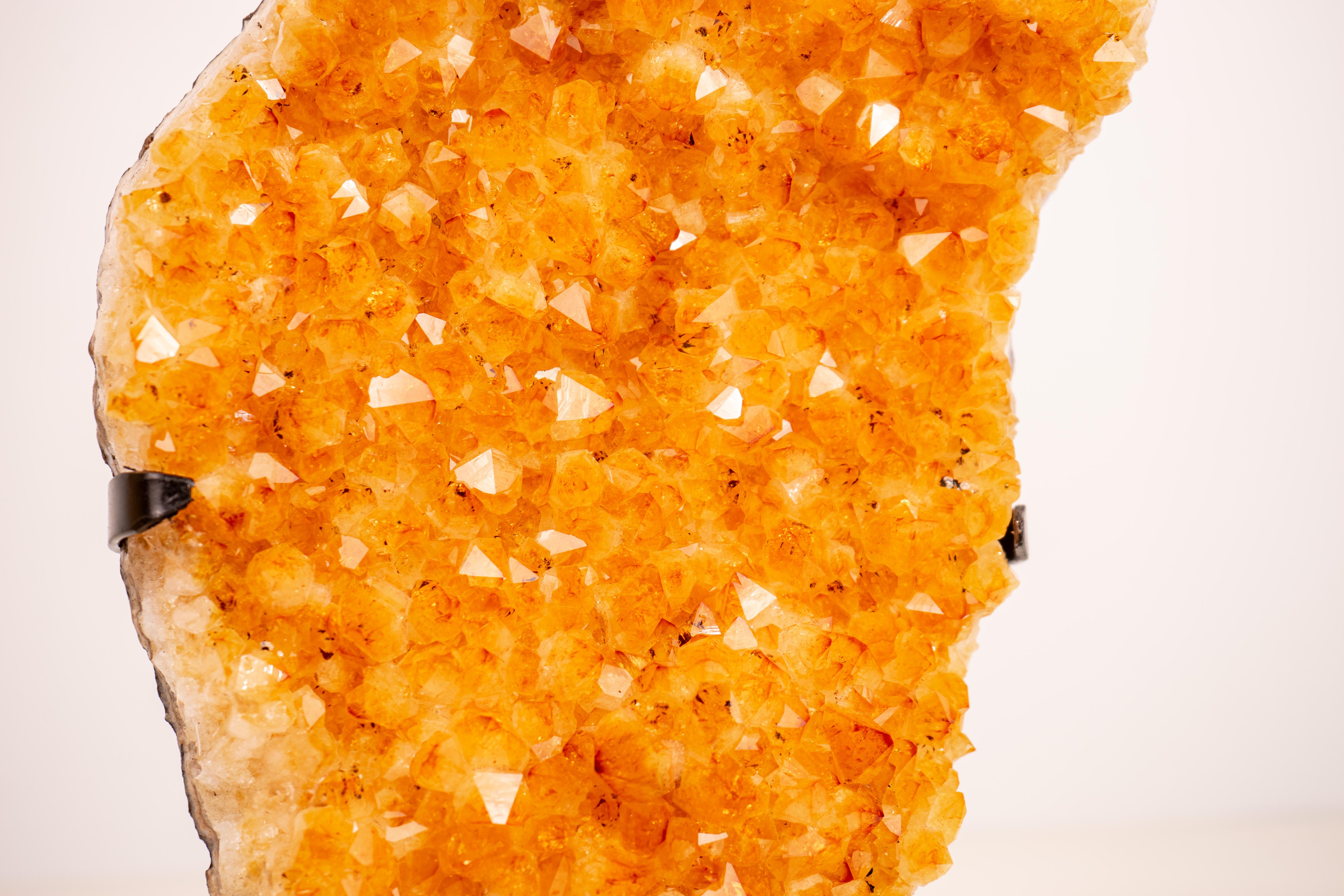 Racimo de Citrino Amarillo con Druzy de Citrino Amarillo Profundo - Decoración con Cristales Amarillos en venta 4