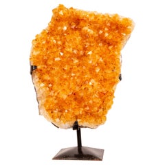 Yellow Citrine Cluster with Deep Yellow Citrine Druzy - Yellow Crystal Decor