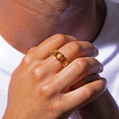 Priyashi Nahata Yellow Citrine Russell Ring in 18 Karat Yellow Gold
