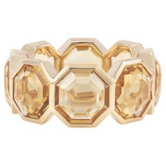 Used Yellow Citrine Russell Ring in 18 Karat Yellow Gold