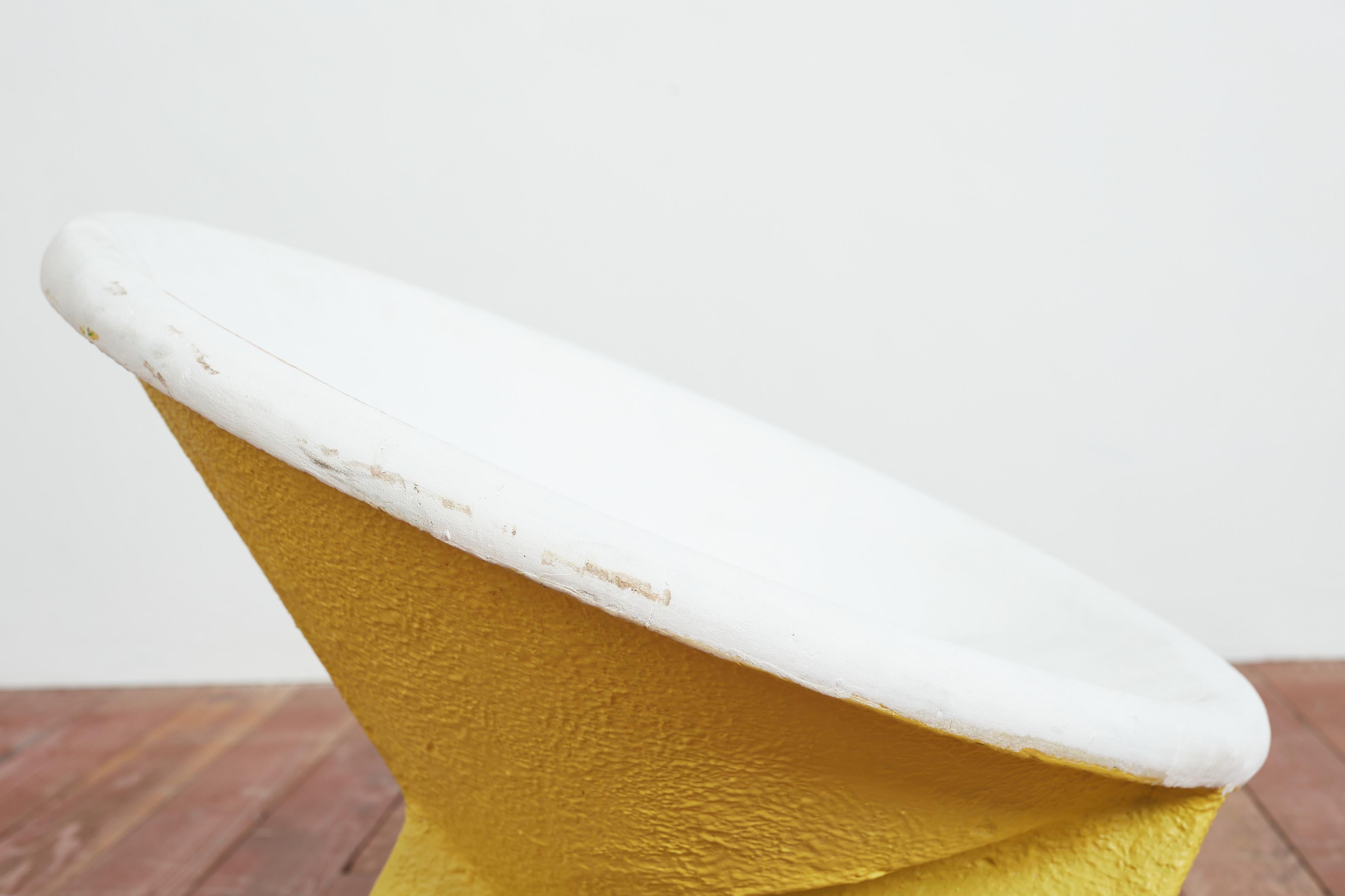 Yellow Concrete Chair For Sale 7