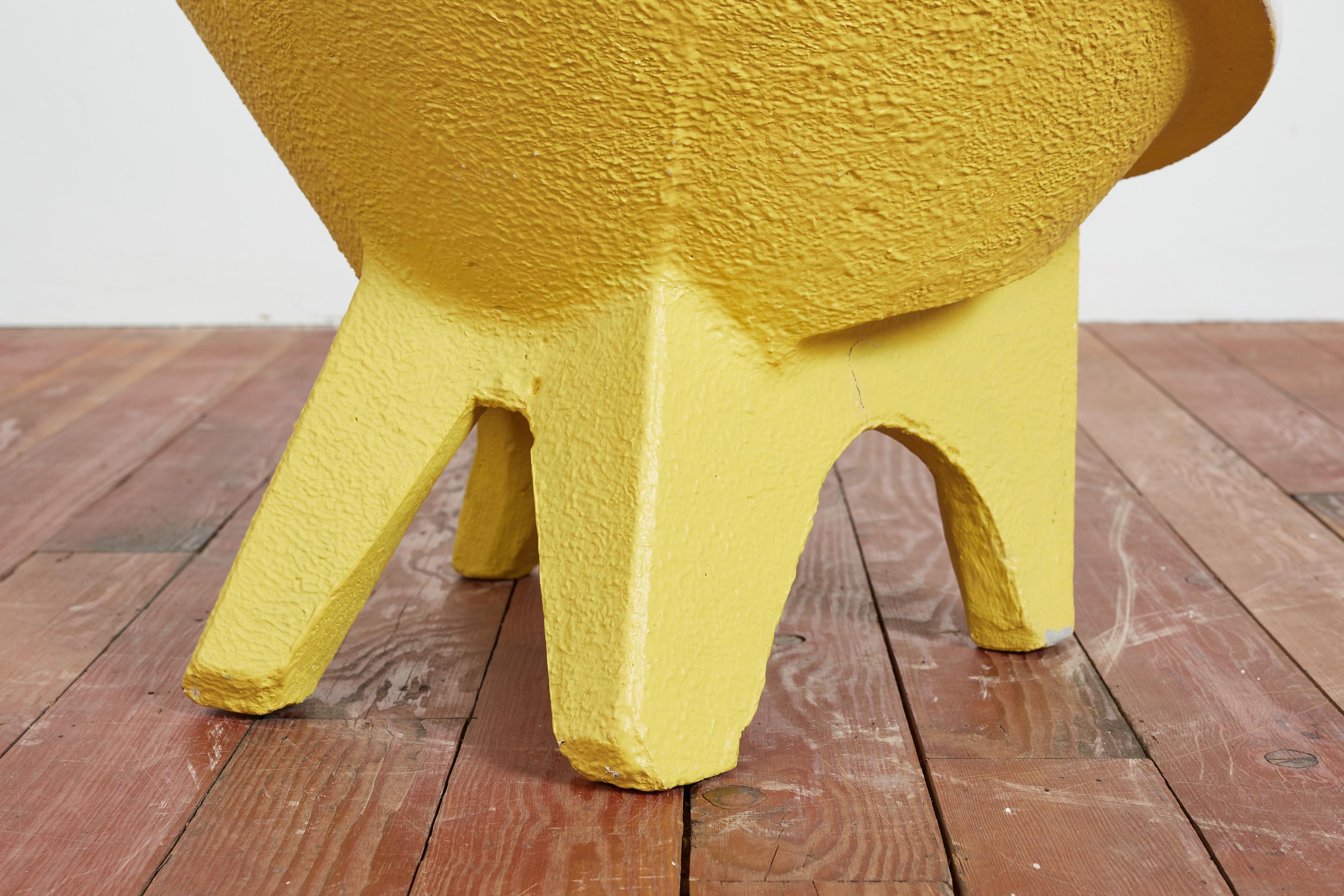 Yellow Concrete Chair For Sale 8