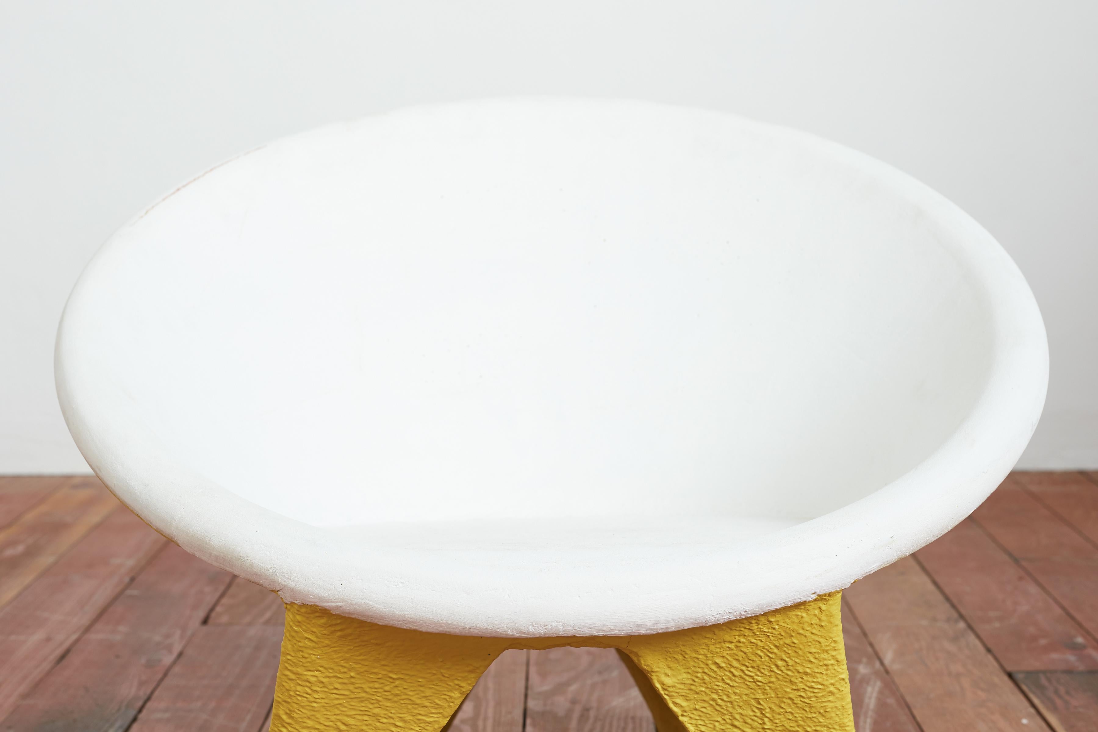 Yellow Concrete Chair For Sale 10