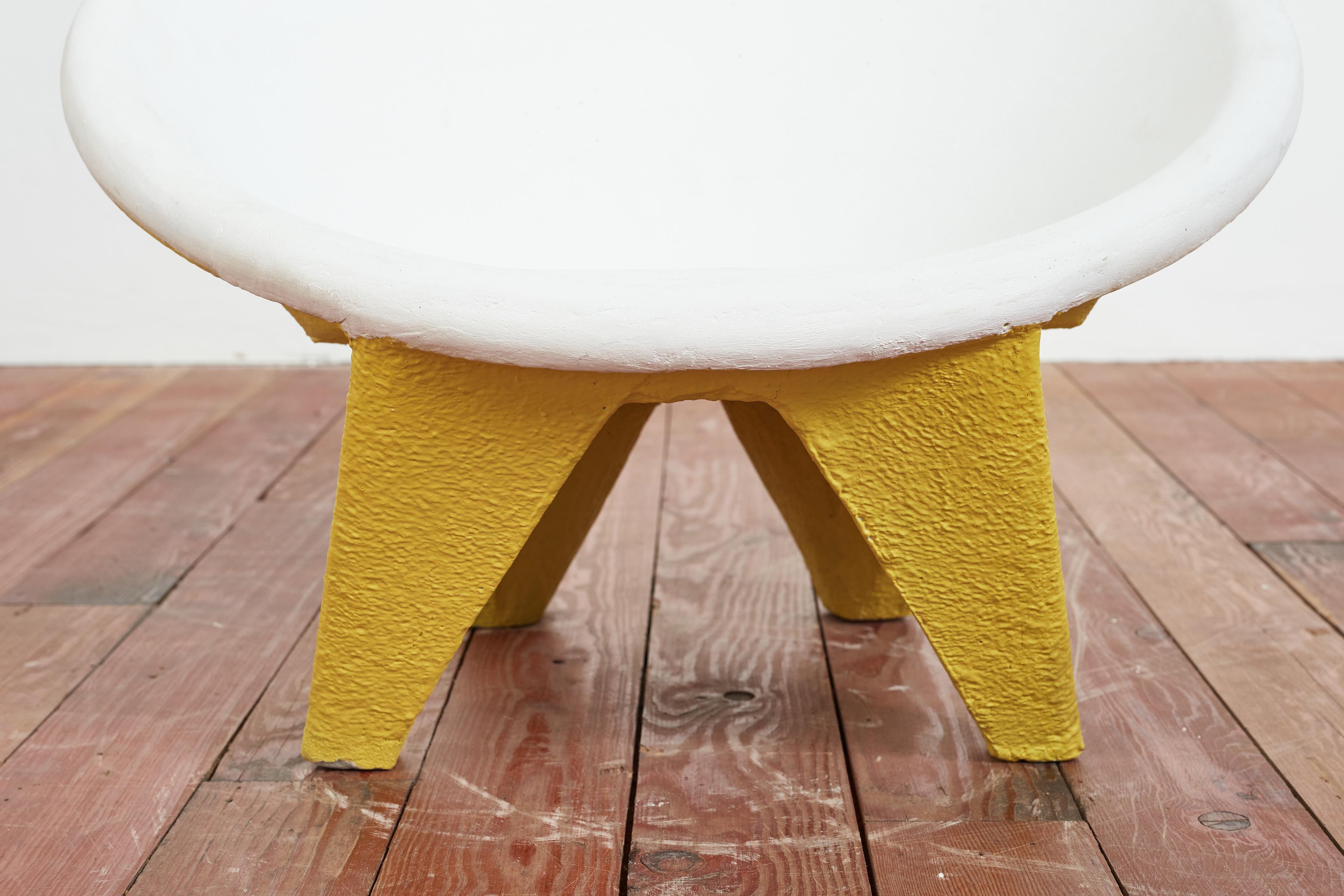 Yellow Concrete Chair For Sale 11