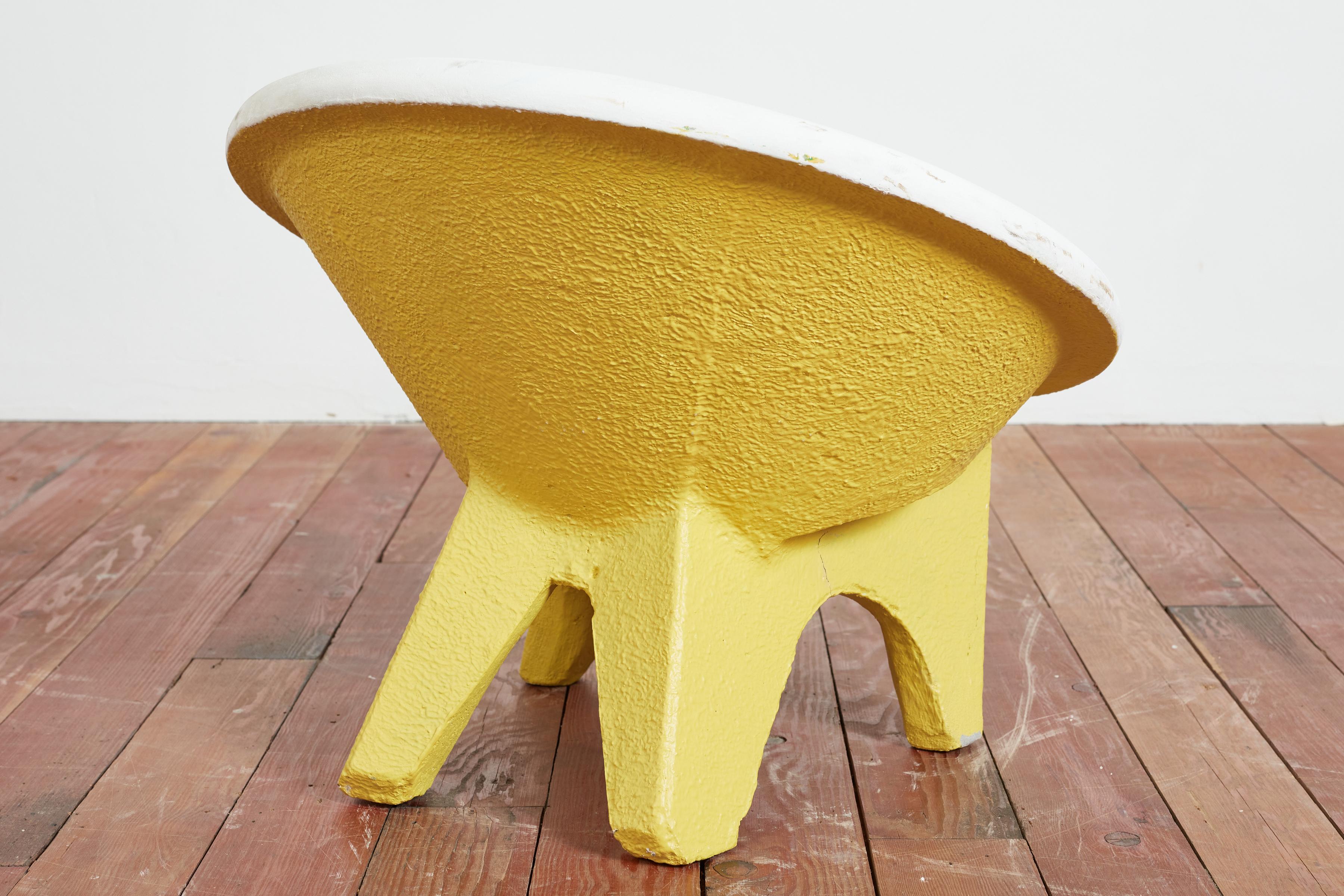 Yellow Concrete Chair For Sale 2