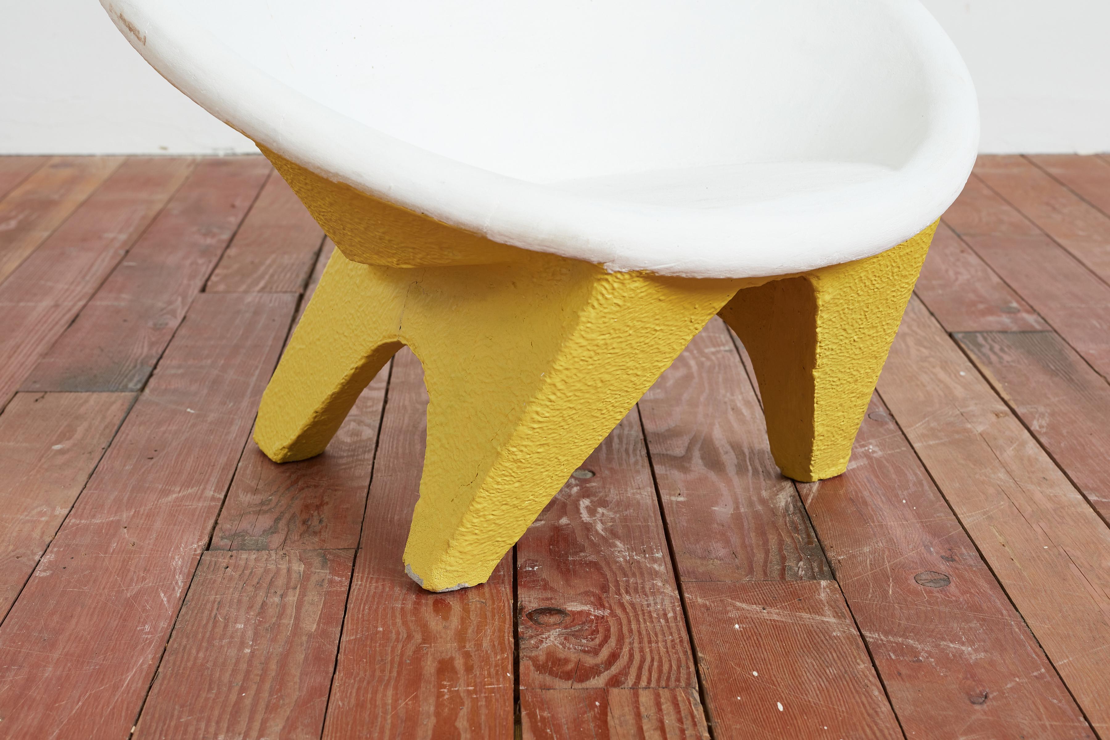 Yellow Concrete Chair For Sale 3