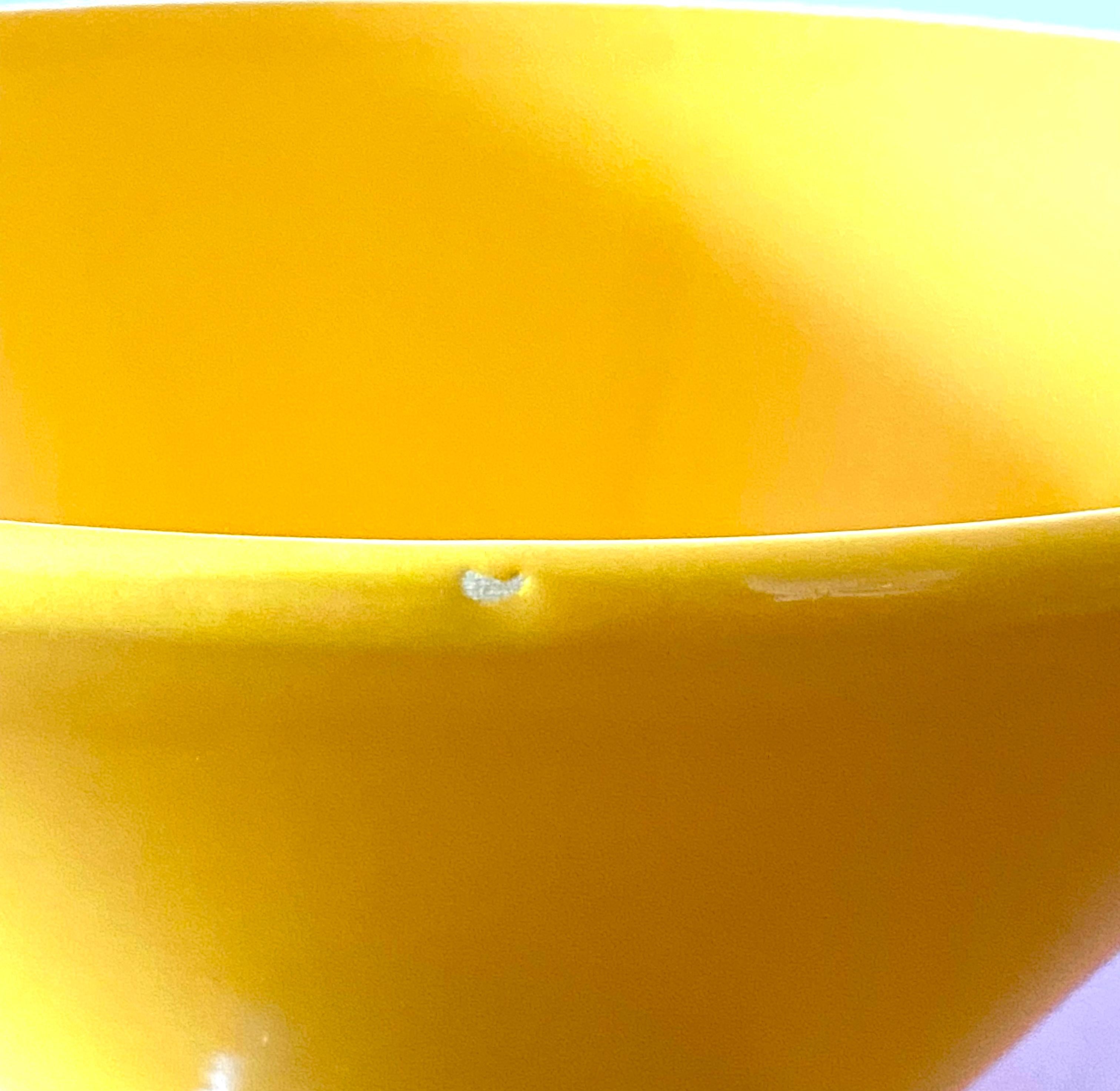 Yellow Conic Vase, Postmodern Memphis Milan Style, Italy 1980s For Sale 5