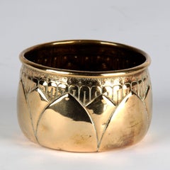 Yellow Copper Bowl, Signed F Z. 'Frans Zwollo sr.'