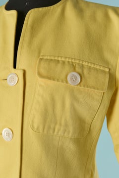 Yellow cotton skirt-suit GUY LAROCHE