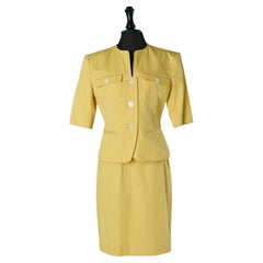 Yellow cotton skirt-suit GUY LAROCHE