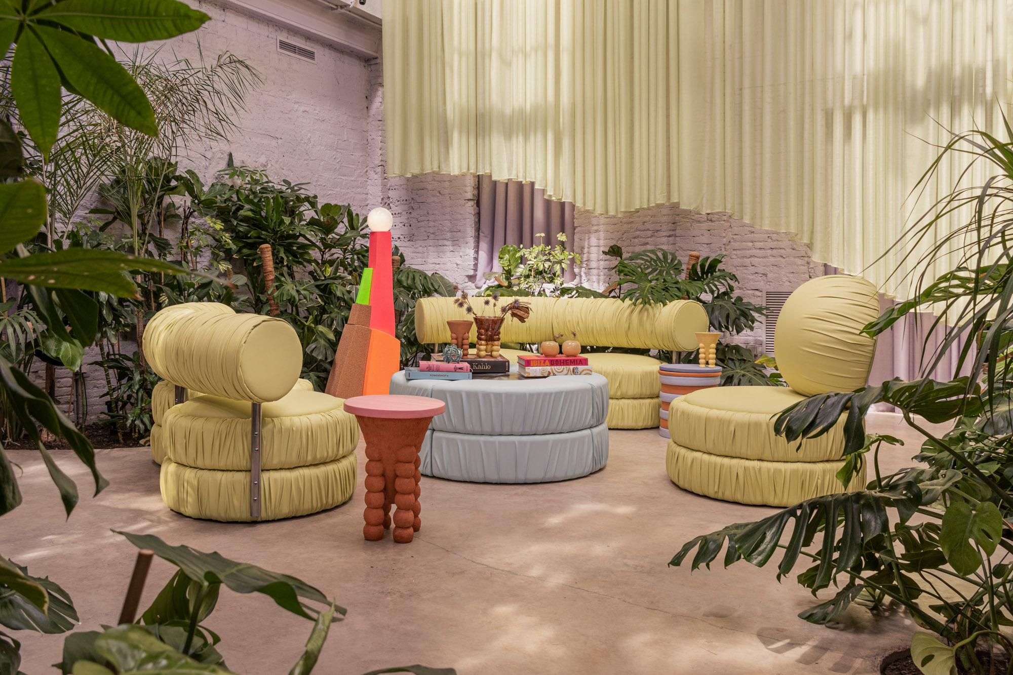 Contemporary Yellow Couch For Sale