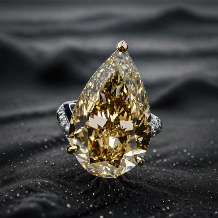 For Sale:  Yellow Crown 18K Yellow Gold Oval Diamond Ring 3