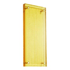 Yellow Crystal Wall Suspension, Hand-Sculpted Contemporary Crystal