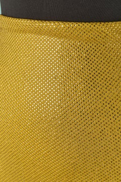 Yellow crystalized tube jersey skirt ALEXANDRE VAUTHIER