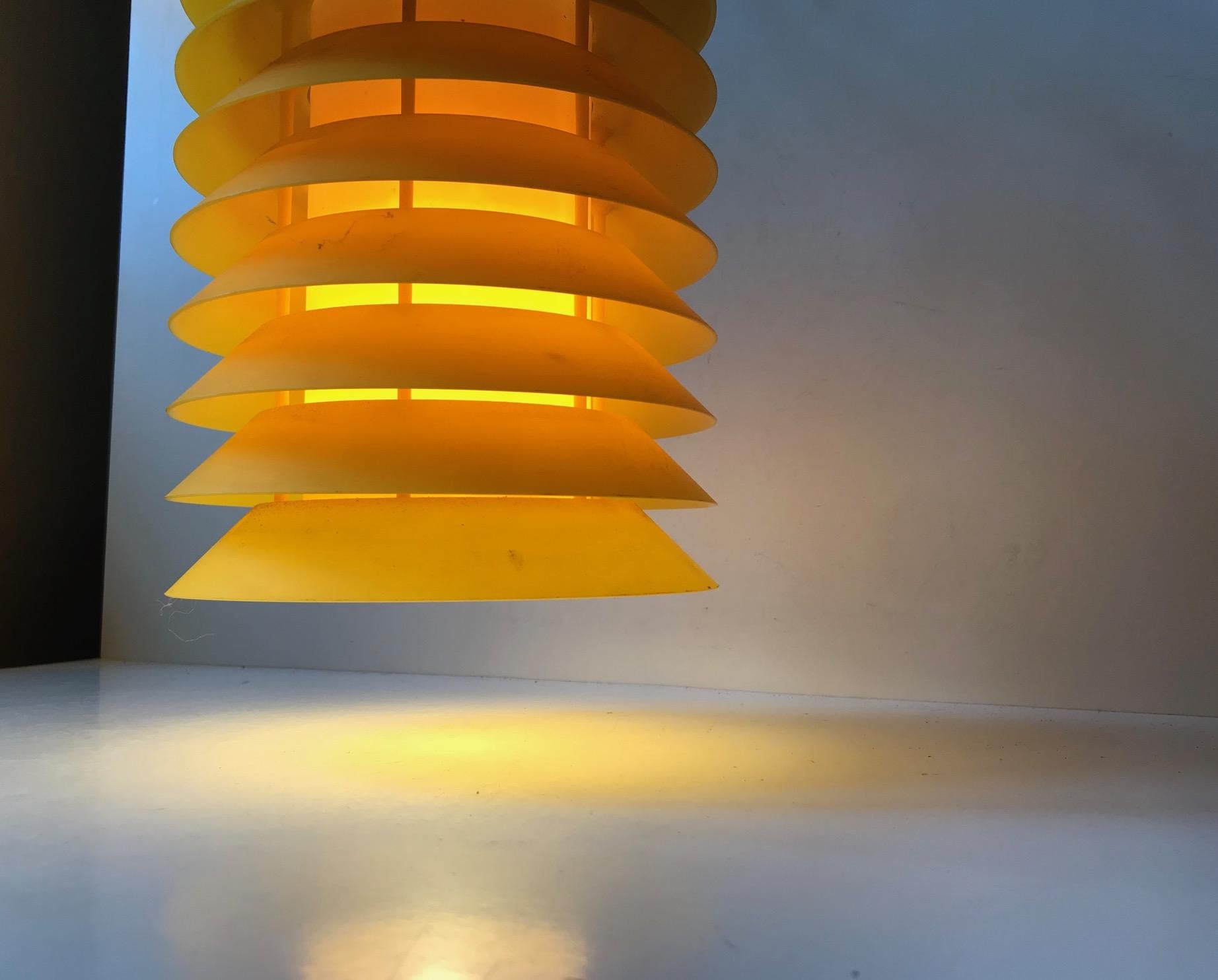 Late 20th Century Yellow Danish Space Age Pendant Light by Lars Schiøler for Høyrup, 1970s