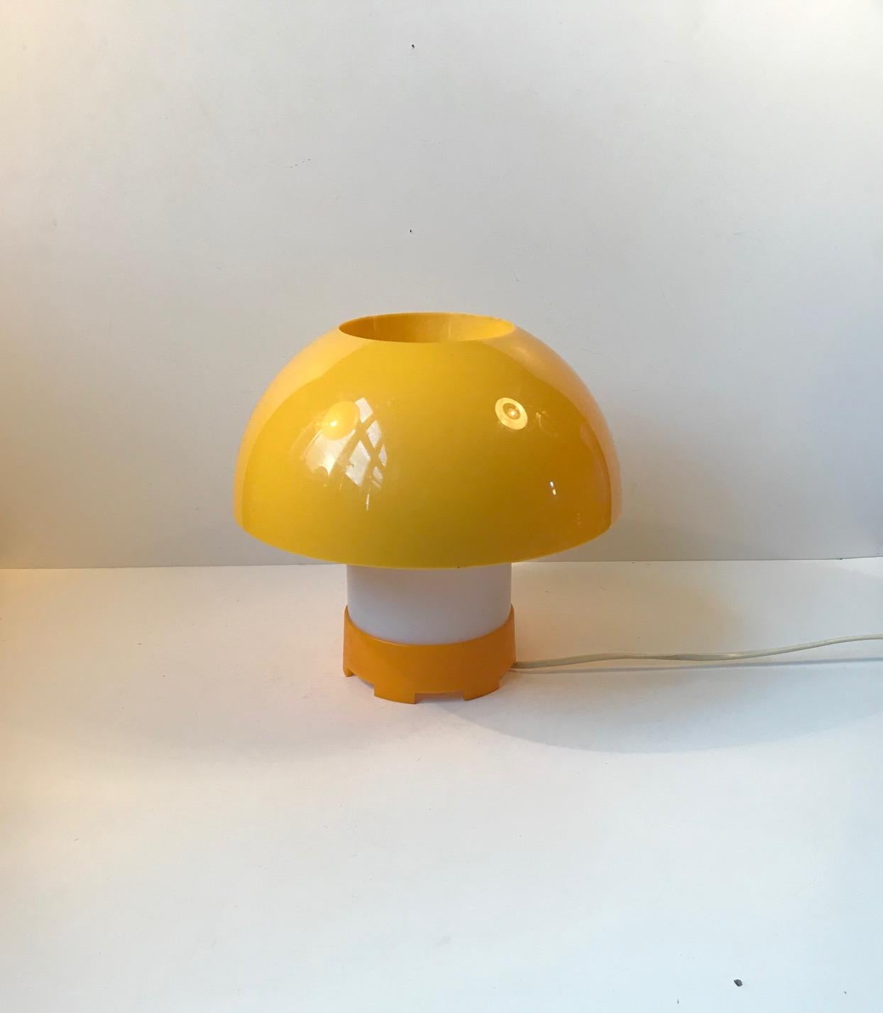 Acrylic Yellow Danish Table or Pendant Lamp by Bent Karlby for ASK Belysninger, 1970s For Sale