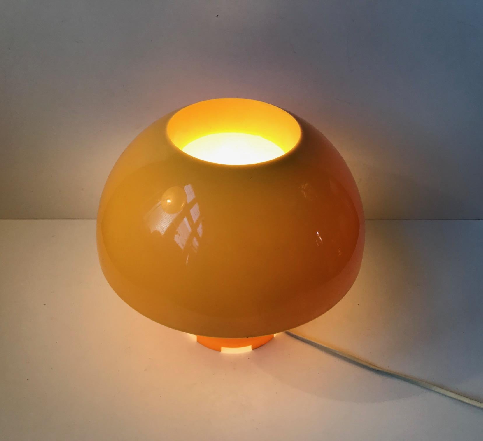 Yellow Danish Table or Pendant Lamp by Bent Karlby for ASK Belysninger, 1970s For Sale 3