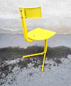 Yellow Desk Chair Model Vipera Designed by Luca Leonori for Pallucco, Italy 80s