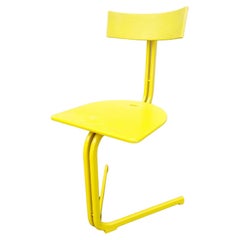 Silla de escritorio amarilla Modelo Vipera Diseñada por Luca Leonori para Pallucco, Italia años 80
