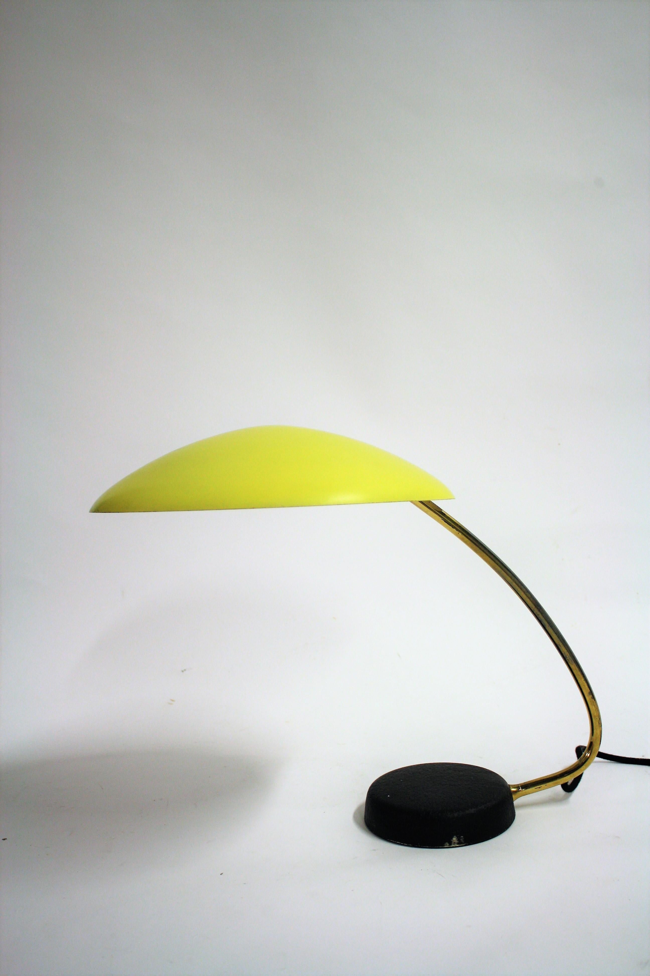 German Yellow Desk Lamp by Cosack Leuchten, 1950s