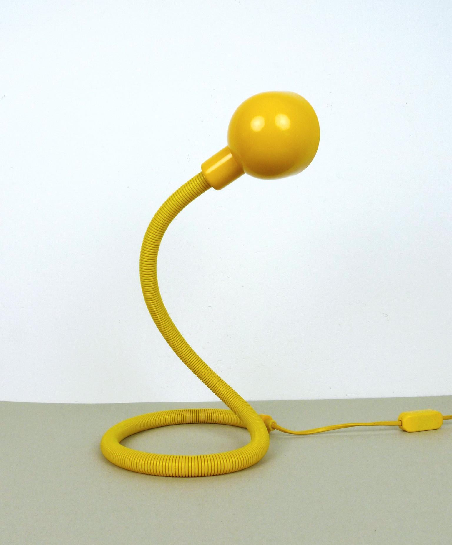 Industrial Yellow Desk Lamp, Italy, 1970s For Sale