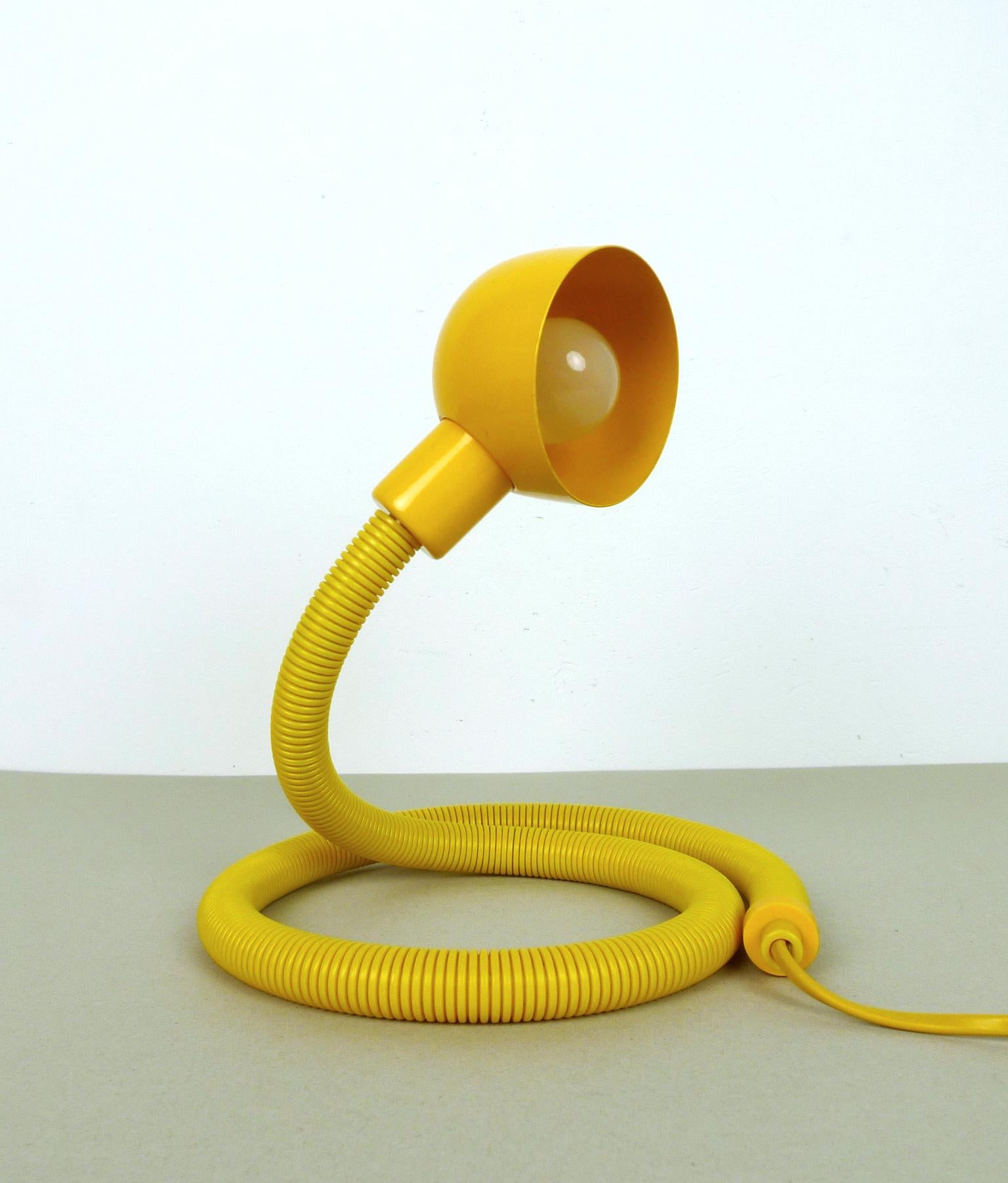 Lacquered Yellow Desk Lamp, Italy, 1970s For Sale