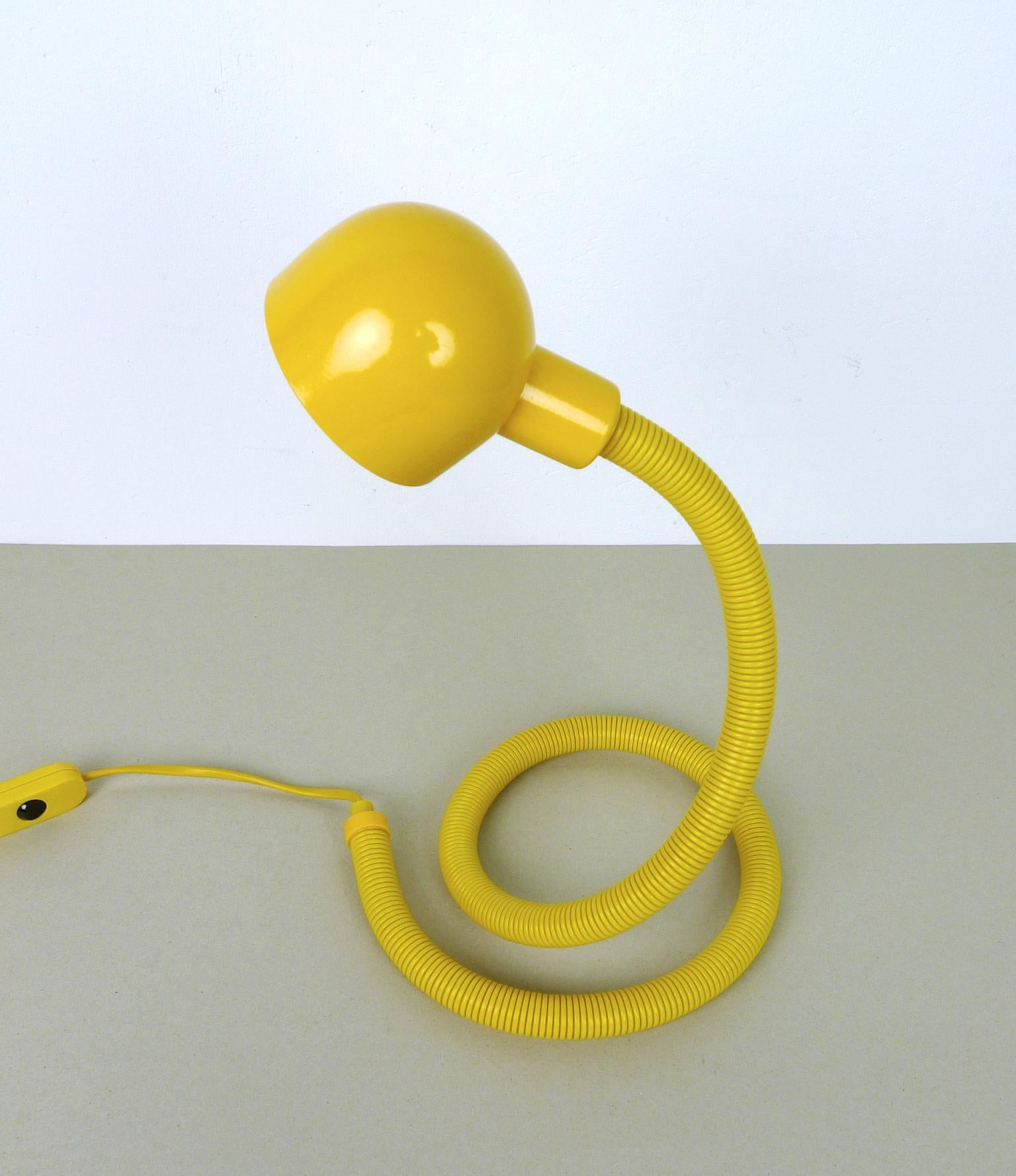 Metal Yellow Desk Lamp, Italy, 1970s For Sale