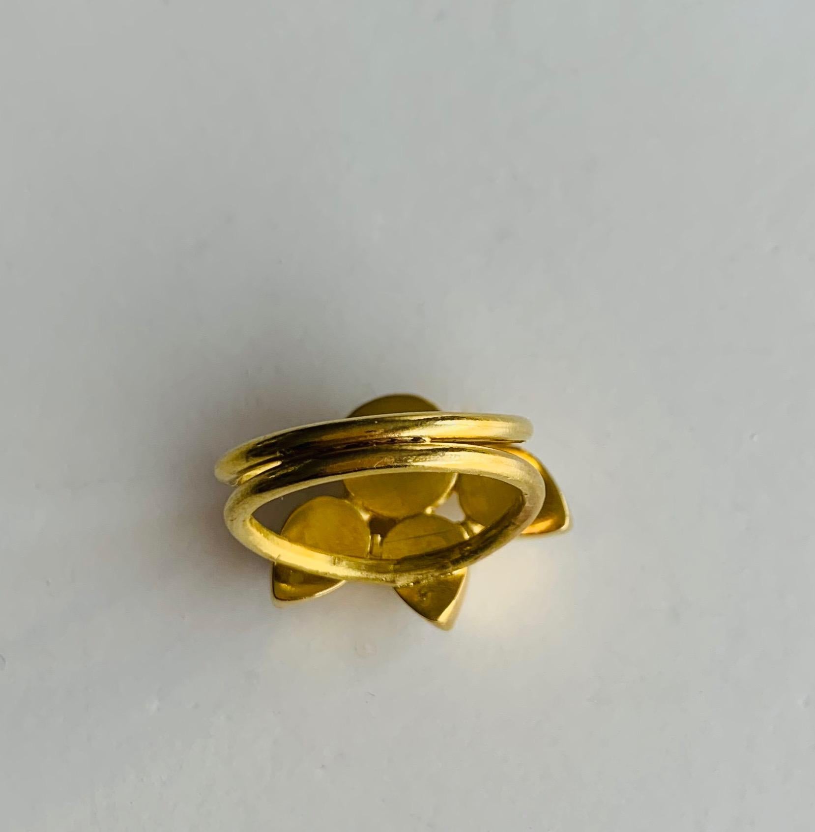 Rose Cut Yellow Diamond and Aquamarine Ring in 22 Karat Gold and 20 Karat Gold For Sale