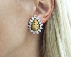 Van Cleef & Arpels Yellow & White Diamond Earrings