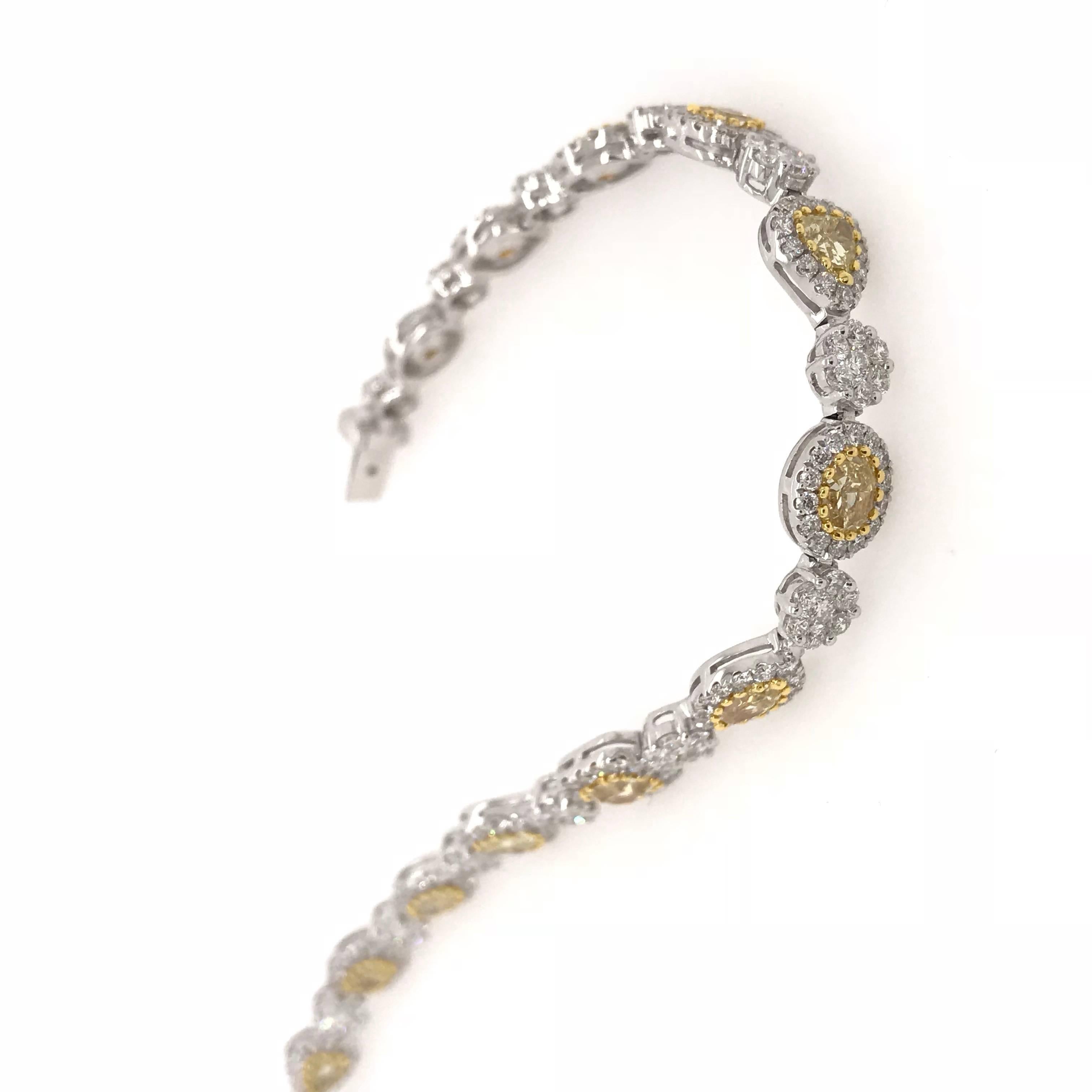 Contemporary Yellow Diamond Bracelet by Matthew Ely