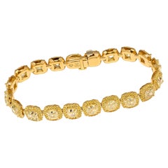 Yellow Diamond Bracelet Crafted in 18 Karat Yellow Gold