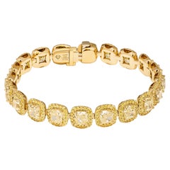 Yellow Diamond Bracelet Crafted in 18 Karat Yellow Gold