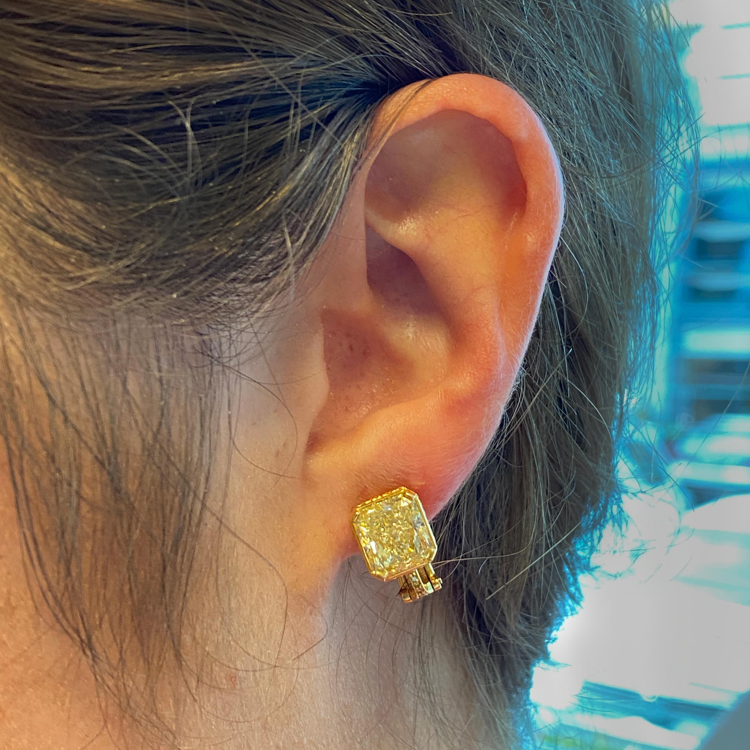 Yellow Diamond Bvlgari Earrings 1