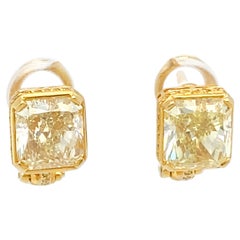 Gelbe Diamant Bvlgari Ohrringe
