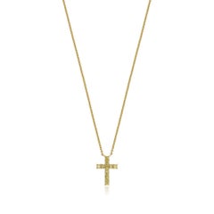 Yellow Diamond Cross Pendant