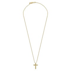 Yellow Diamond Cross Pendant