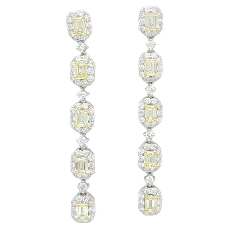 Diamond White Enamel Earrings main image 0