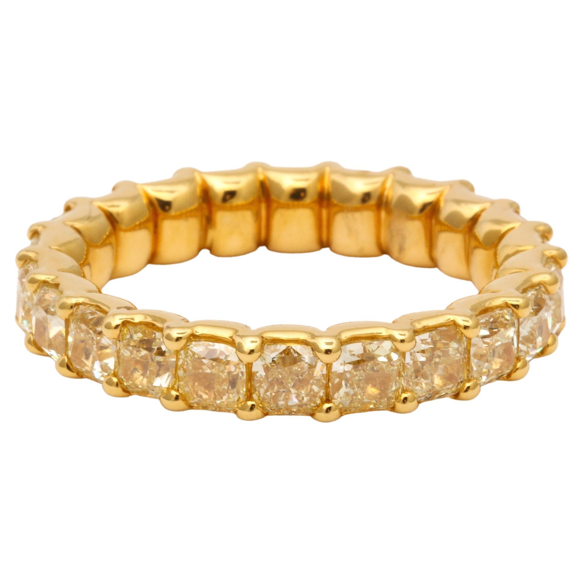 Bracelet d'éternité en diamant jaune  en vente