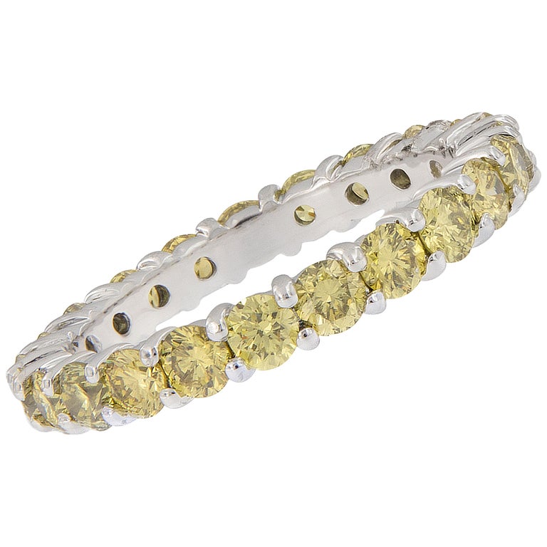 Yellow Diamond Eternity Ring at 1stDibs