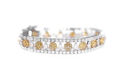 Yellow Diamond Flower Line Bracelet