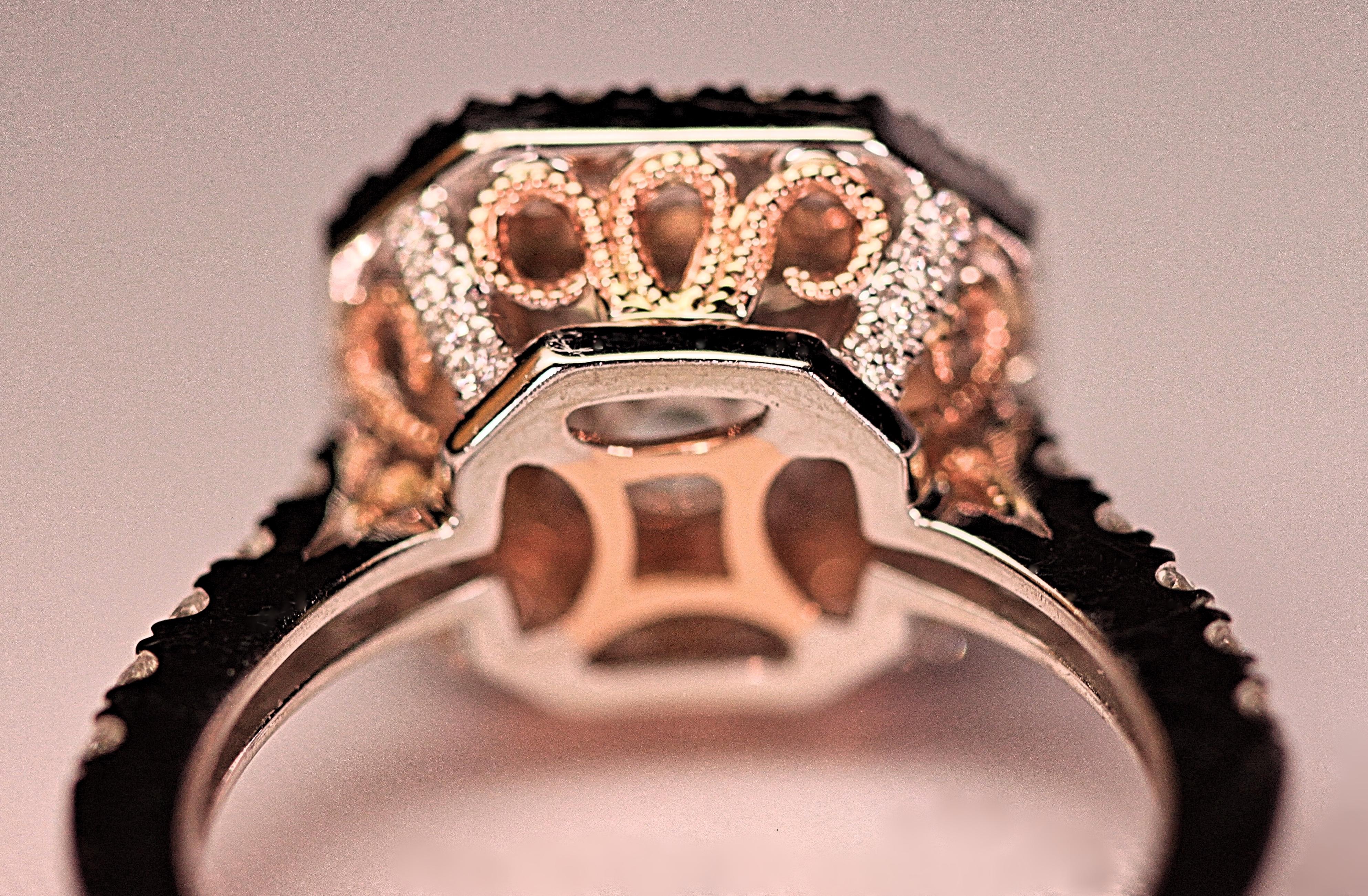 yellow and pink diamond ring