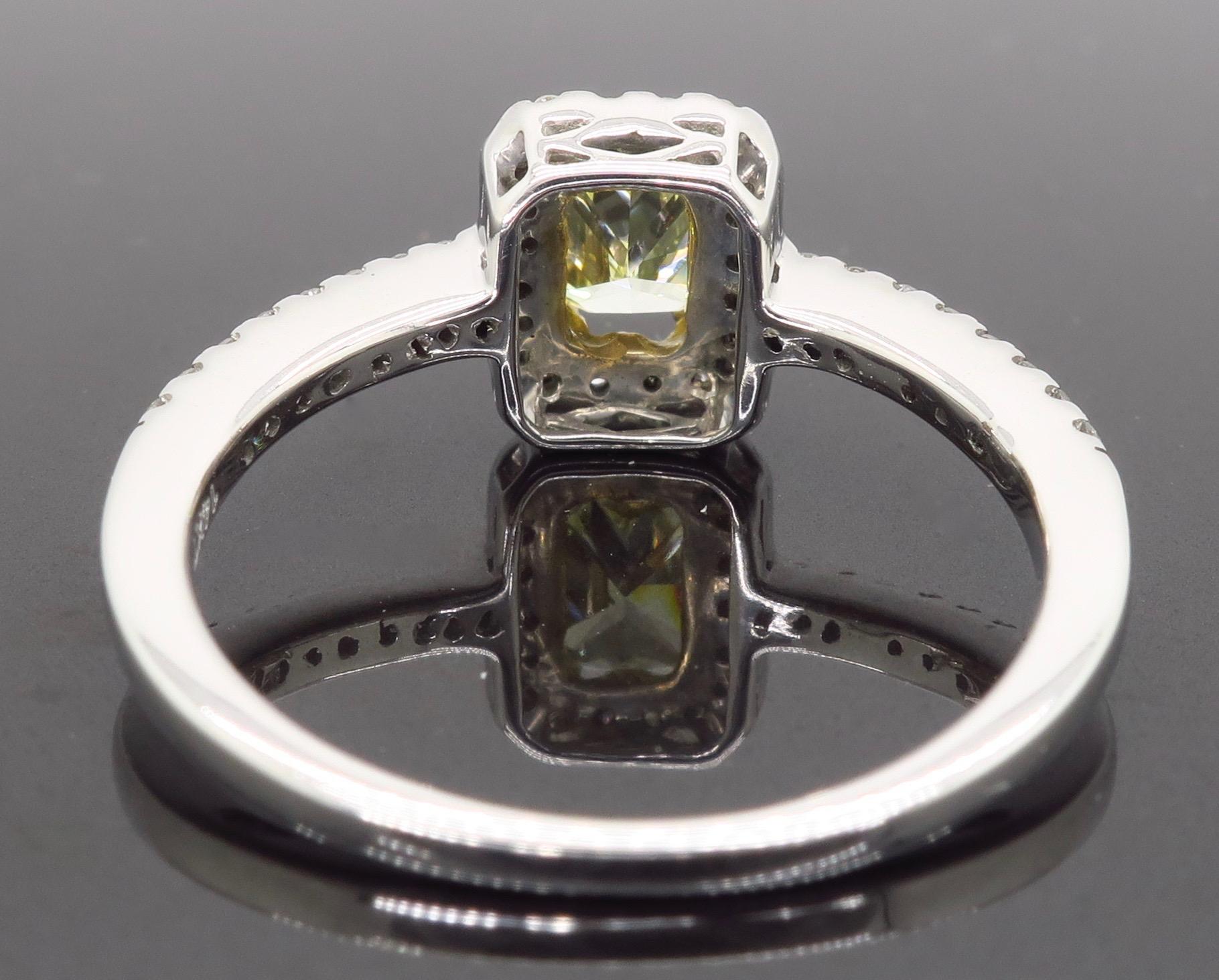 Yellow Diamond Halo Engagement Ring 2